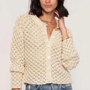 Heartloom Chunky Knit Cardigan - Beige